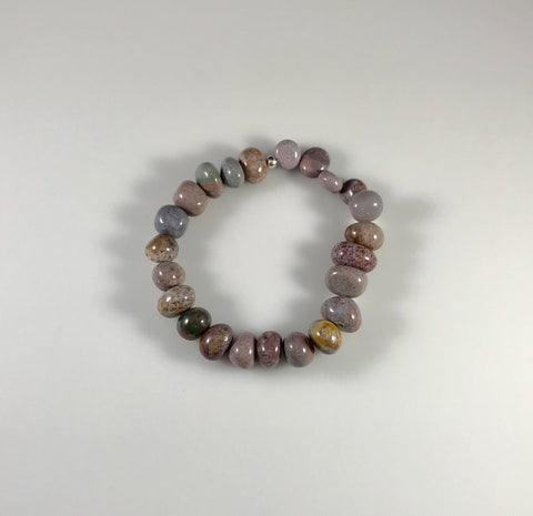 Ocean Jasper Lavender Tones Bracelet
