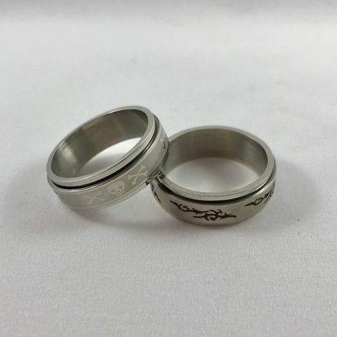 2 Men's Size 13 Spinner Rings