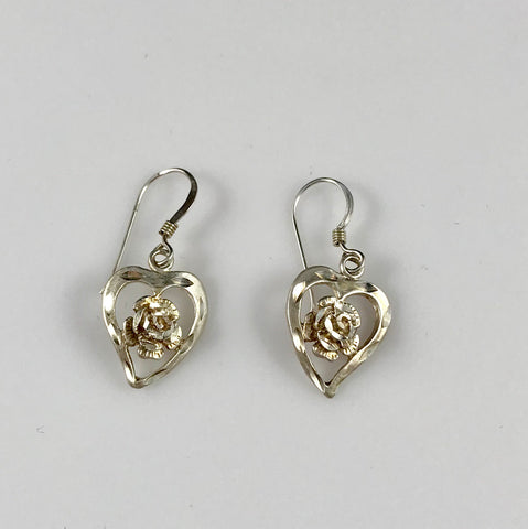 Hearts & Flowers Sterling Silver Earrings